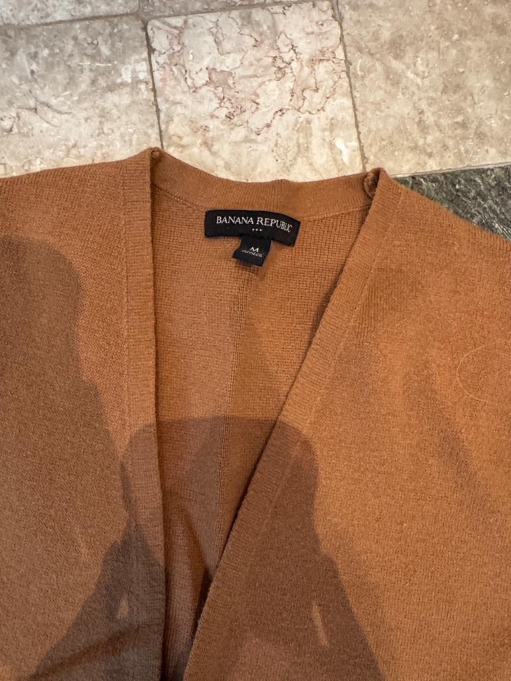 Banana Republic Open-Front Knit Cardigan - Camel - Picture 2 of 2